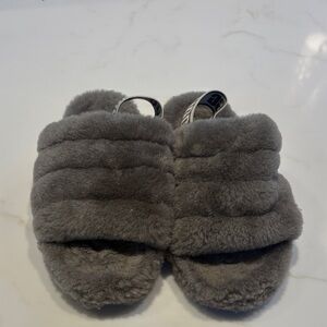 UGG Charcoal Plush Slippers